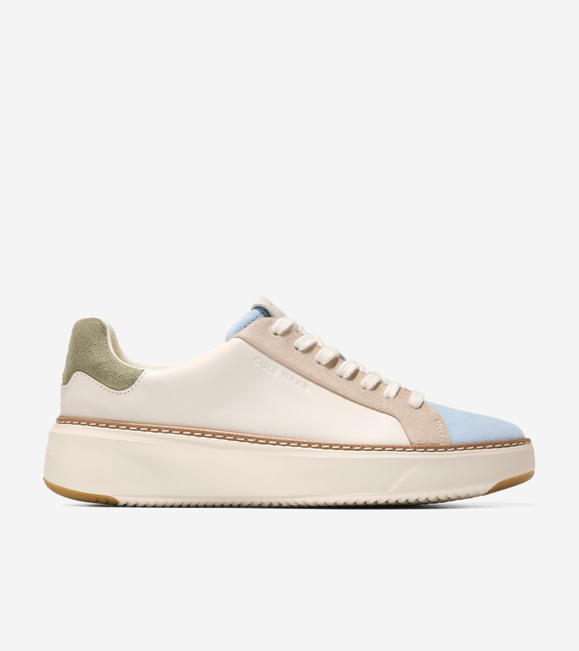 W34463:IVORY/SUEDE/SKYWAY & OIL GREEN SUEDE/IVORY