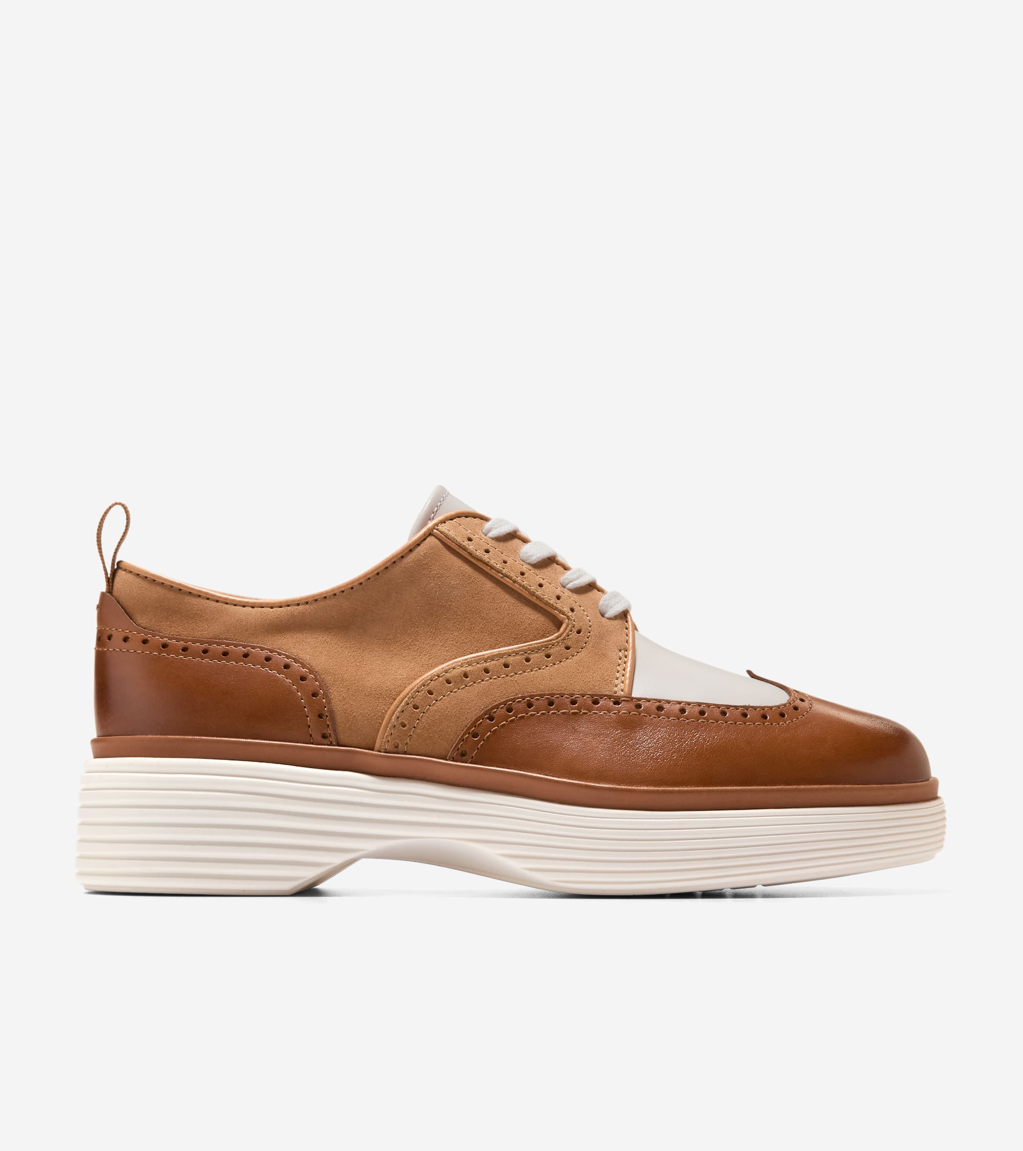 W35200:BRIT TAN/IVORY/BISCUIT SUEDE