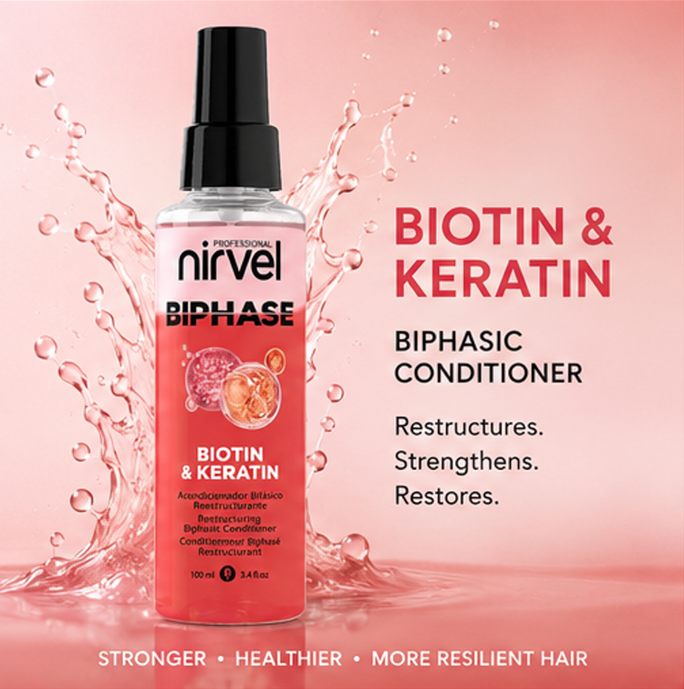 NIRVEL BIPHASE BIOTIN / KERATIN SPRAY 100ML