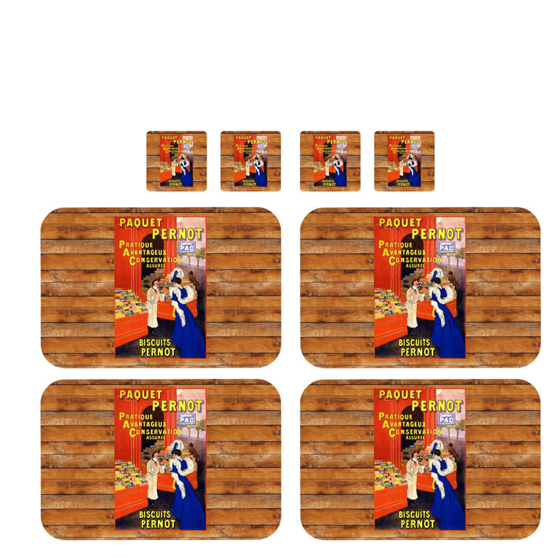 Individuales Reversibles set de 6 rectangular 41*27 cm + 6 Portavasos Buves Tous