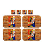 Individuales Reversibles set de 6 rectangular 41*27 cm + 6 Portavasos Buves Tous