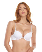 Brasier blanco de realce alto para mujer con broche magnético frontal y efecto push-up de St.Even.