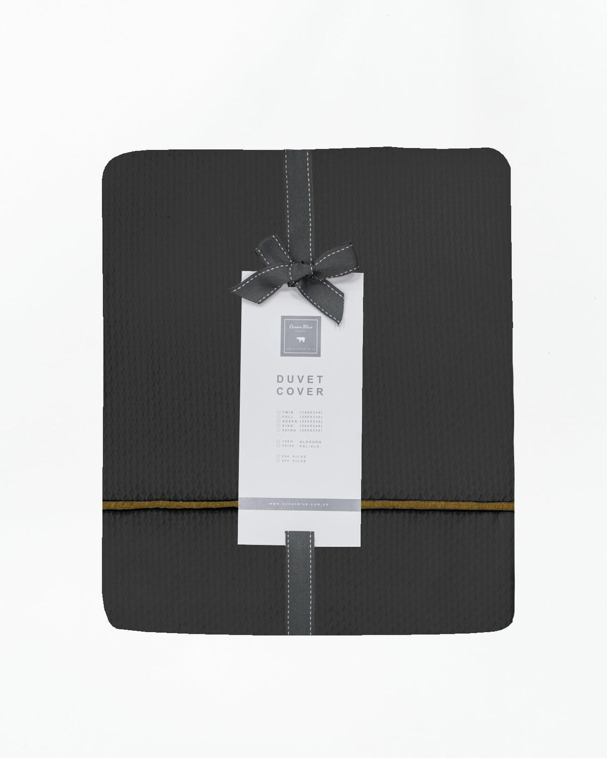 Elegant gray Bruna duvet cover set, featuring soft fabric and a sophisticated design for full, queen, or king beds.