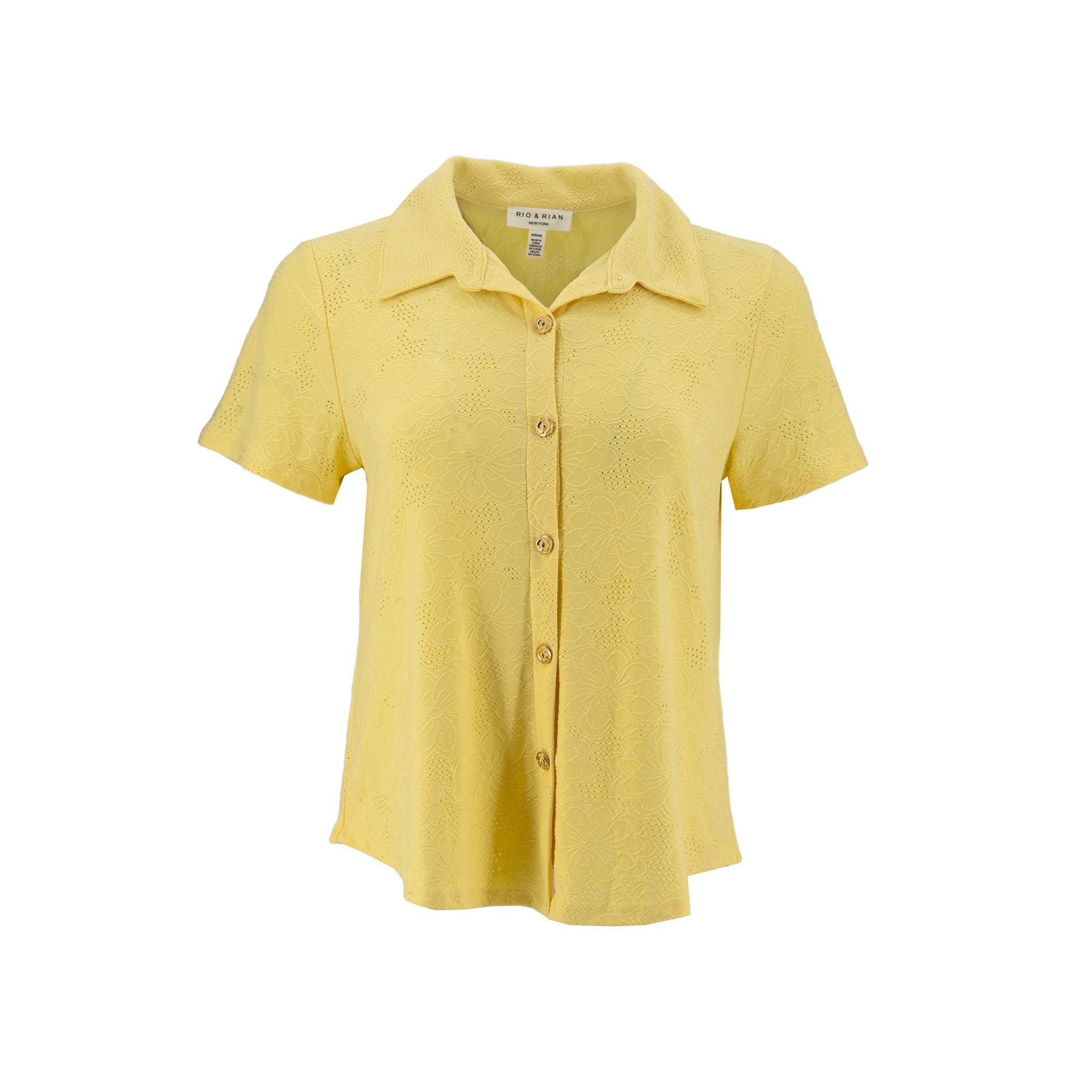 Blusa Rio + Rain Mangas Cortas Eyelet para Damas