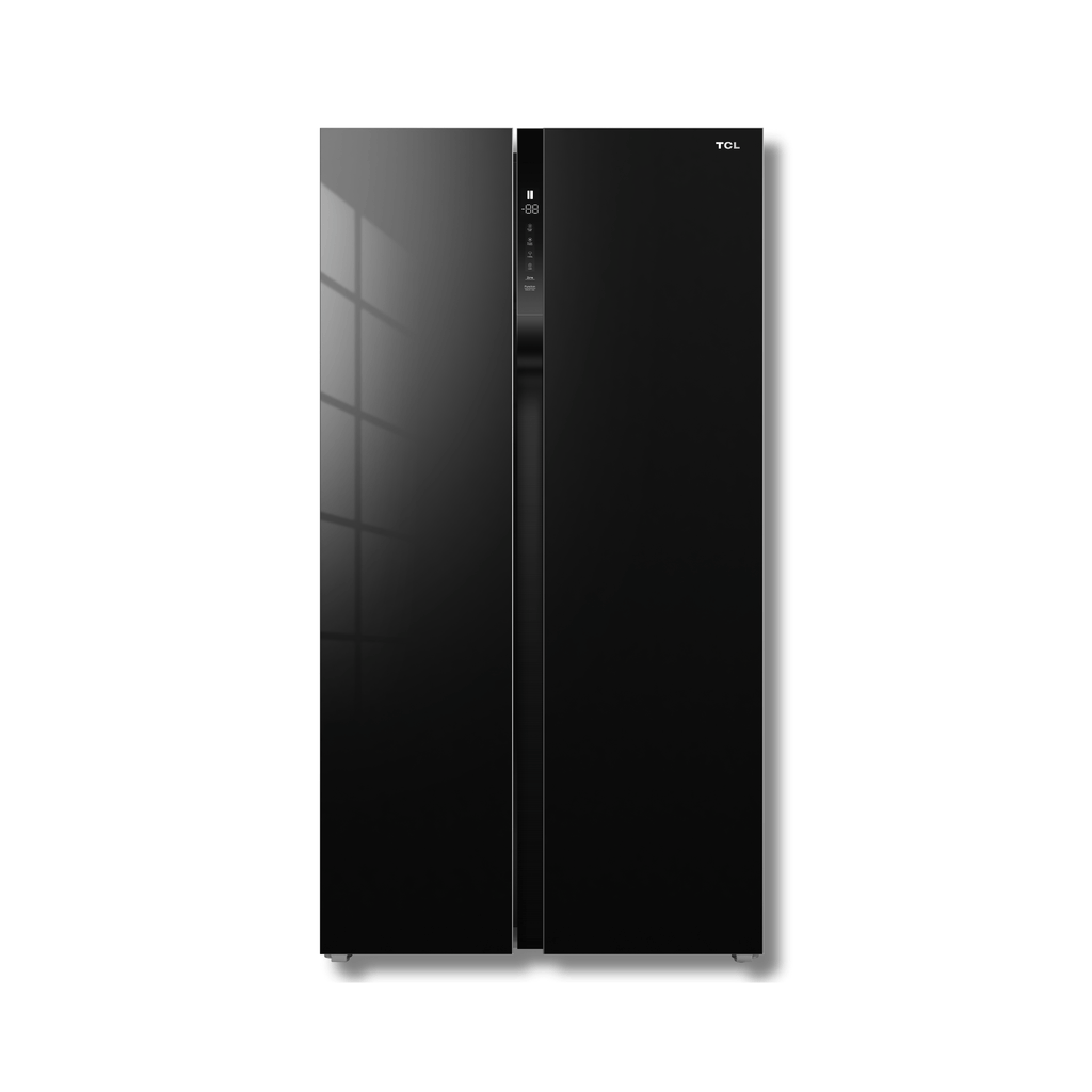 Refrigeradora Side by Side TCL M/P520SBGB 18 cu.ft. Inverter Glass Black