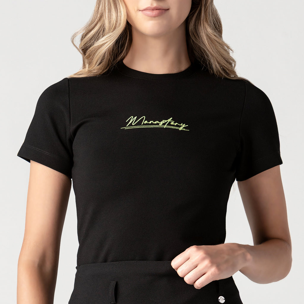 T-shirt women, color/material negro, marca Monastery – vista 3