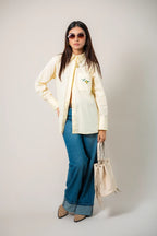 CAMISA POPELINA BORDADA E-M 8543 - Kliquea