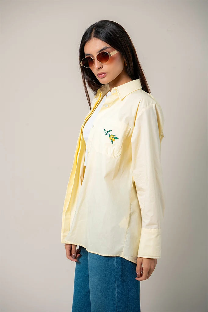 CAMISA POPELINA BORDADA E-M 8543 - Kliquea