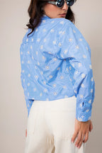 CAMISA RAYAS BORDADA E-M 8486 - Kliquea