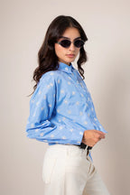 CAMISA RAYAS BORDADA E-M 8486 - Kliquea