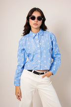 CAMISA RAYAS BORDADA E-M 8486 - Kliquea