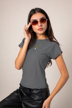 CAMISETA SLIM FIT RAYAS T-M 8495.