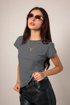 CAMISETA SLIM FIT RAYAS T-M 8495.