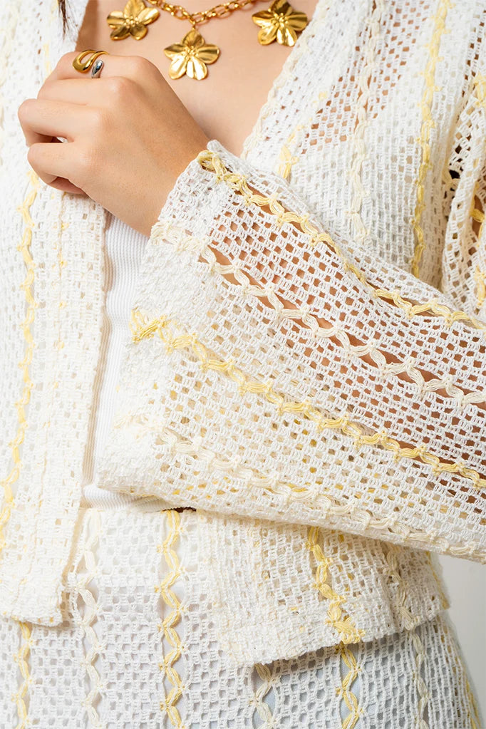 CARDIGAN EFECTO CROCHET B-M 9377 - Kliquea