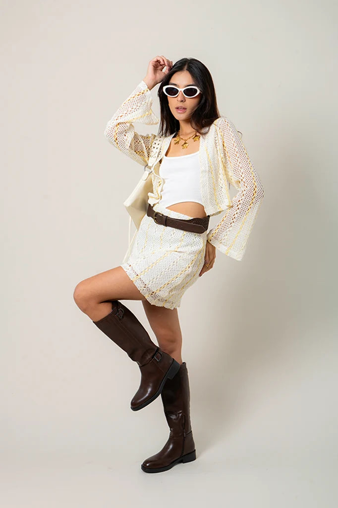 CARDIGAN EFECTO CROCHET B-M 9377 - Kliquea