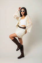 CARDIGAN EFECTO CROCHET B-M 9377 - Kliquea