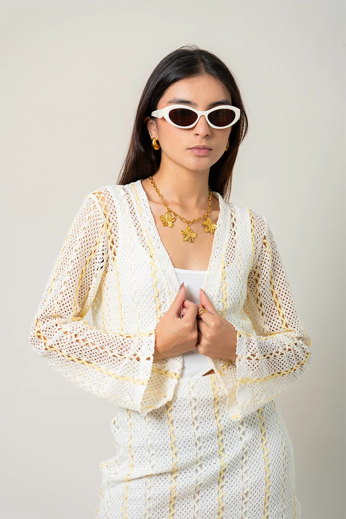 CARDIGAN EFECTO CROCHET B-M 9377 - Kliquea