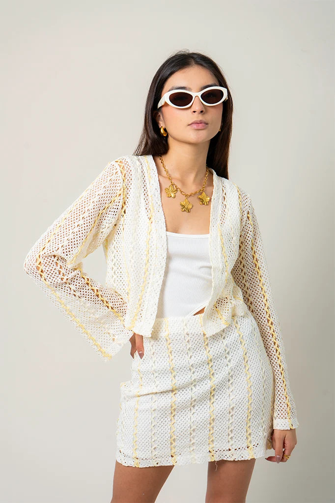 CARDIGAN EFECTO CROCHET B-M 9377 - Kliquea