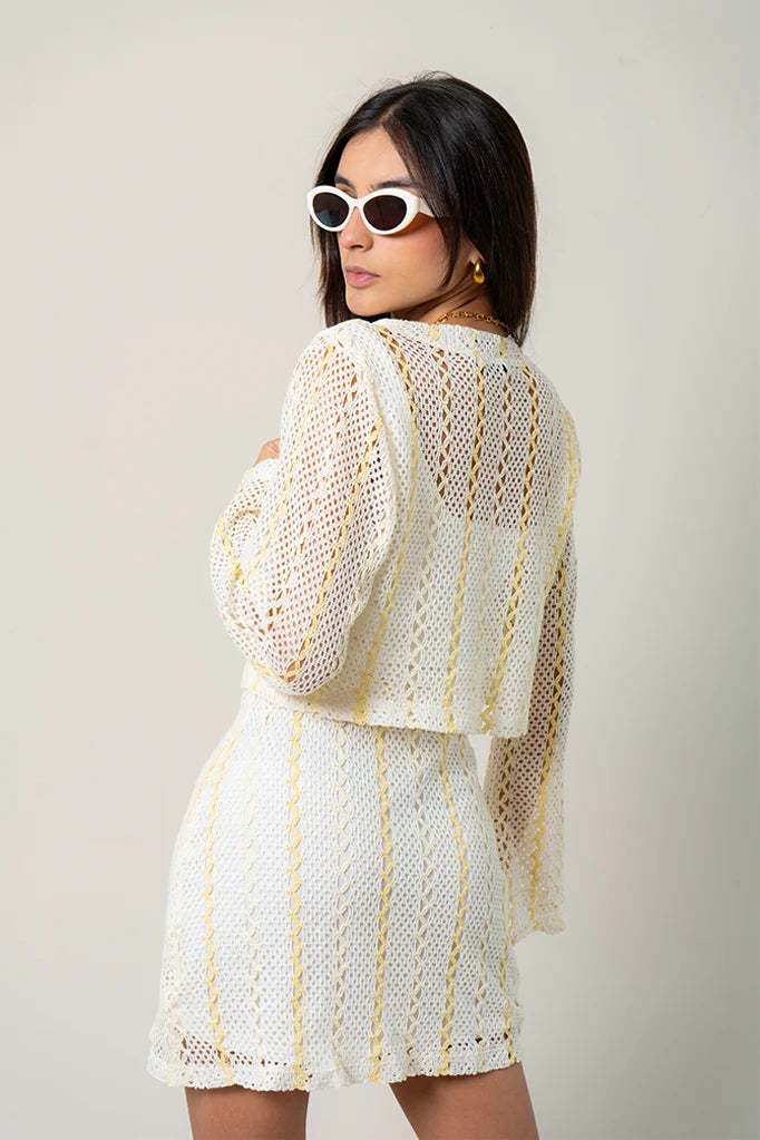 CARDIGAN EFECTO CROCHET B-M 9377 - Kliquea
