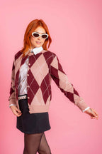 CARDIGAN TEJIDO ROMBOS 8501 - Kliquea