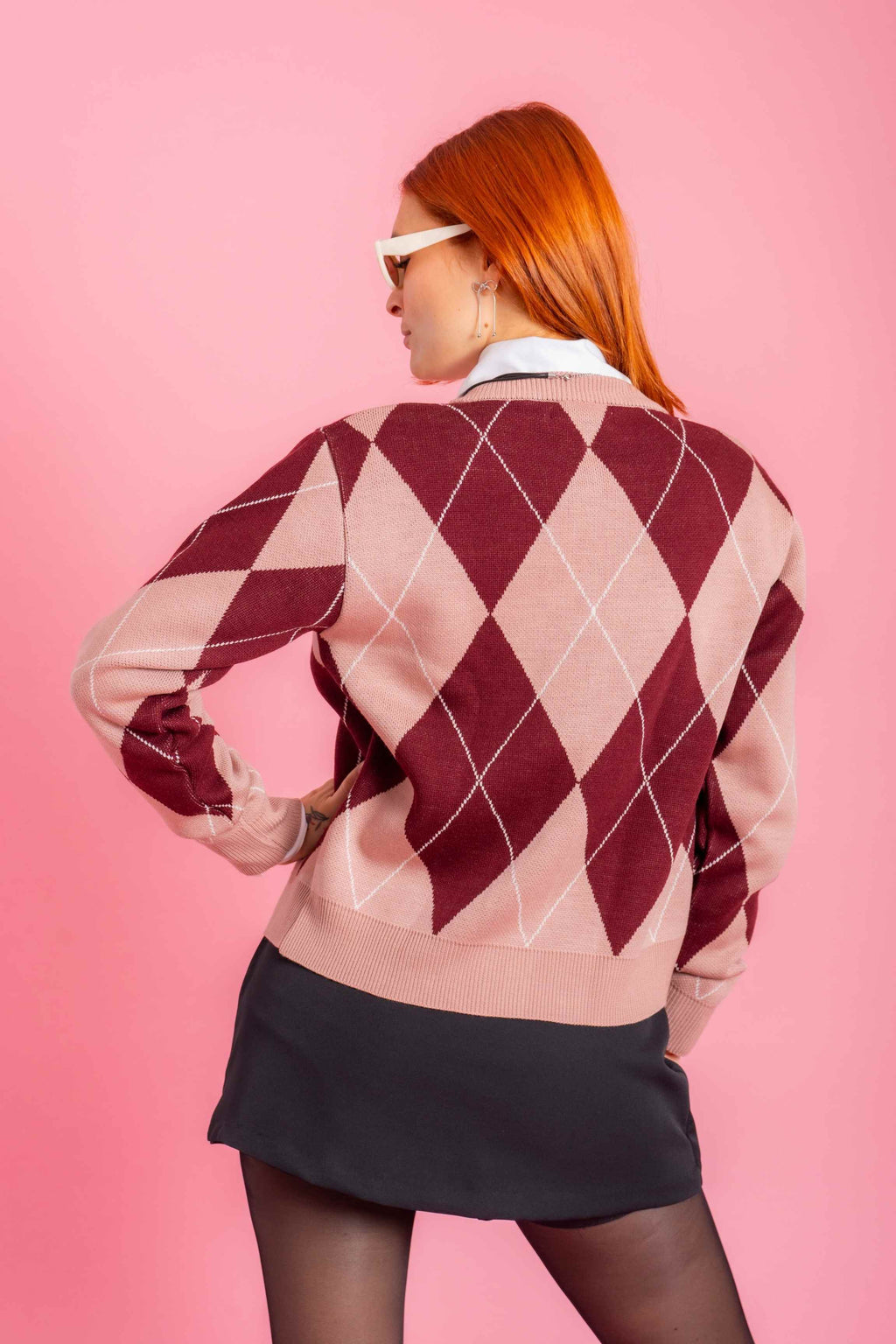 CARDIGAN TEJIDO ROMBOS 8501 - Kliquea