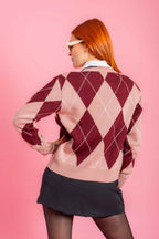 CARDIGAN TEJIDO ROMBOS 8501 - Kliquea