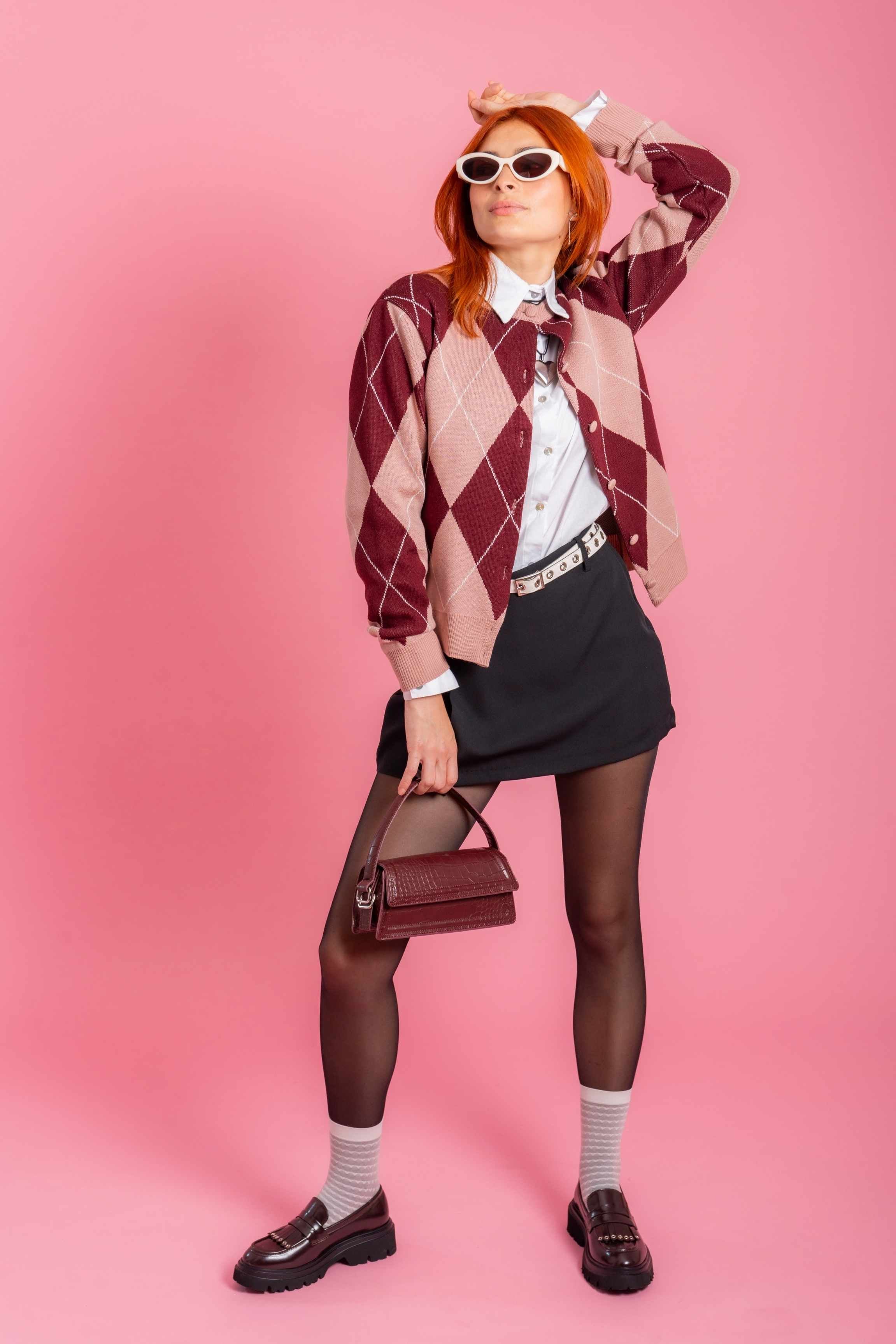 CARDIGAN TEJIDO ROMBOS 8501 - Kliquea