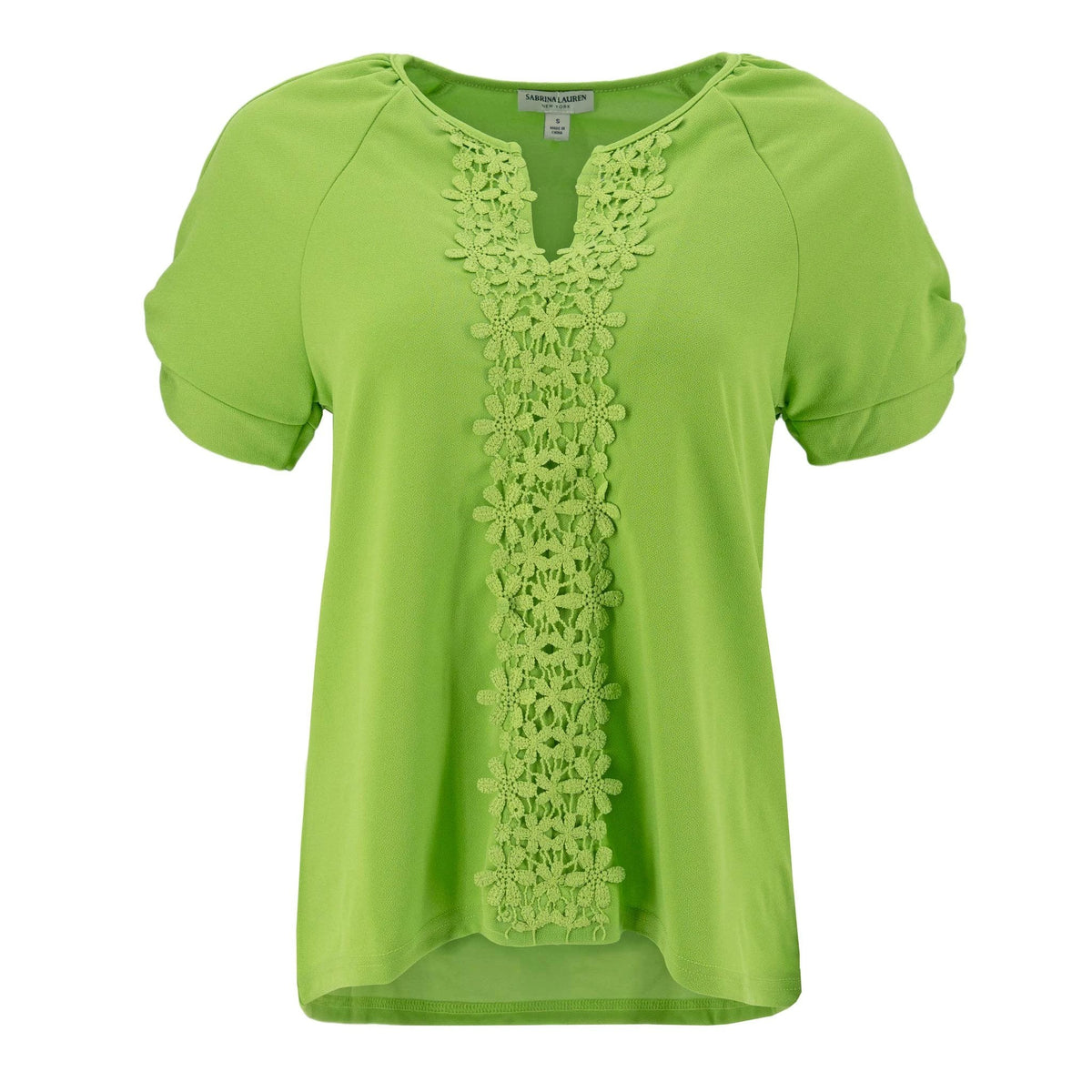Blusa Sabrina Lauren Mangas Cortas Cuello V Encaje Centro Para Damas by Robert Louis