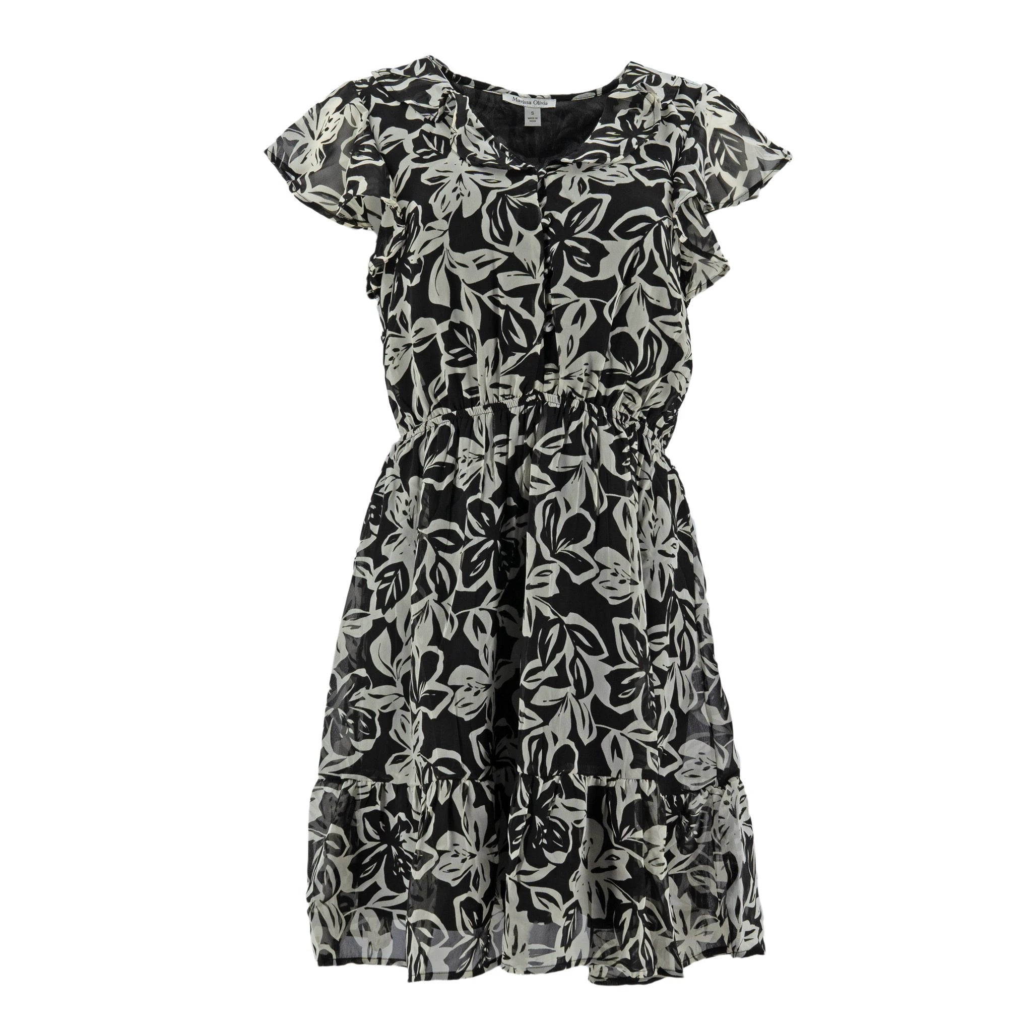 Vestido Charmeuse Mangas Cortas Estampado Corto P/ Damas by Charmeuse