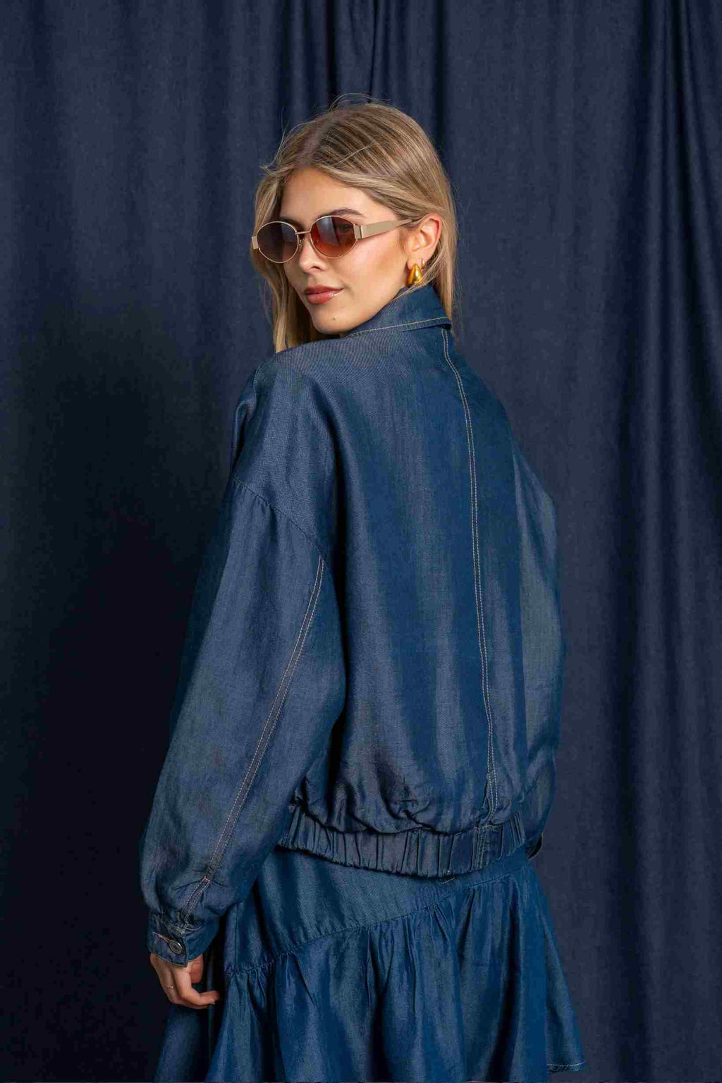 CHAQUETA BOMBER CHAMBRAY B-M 8047.