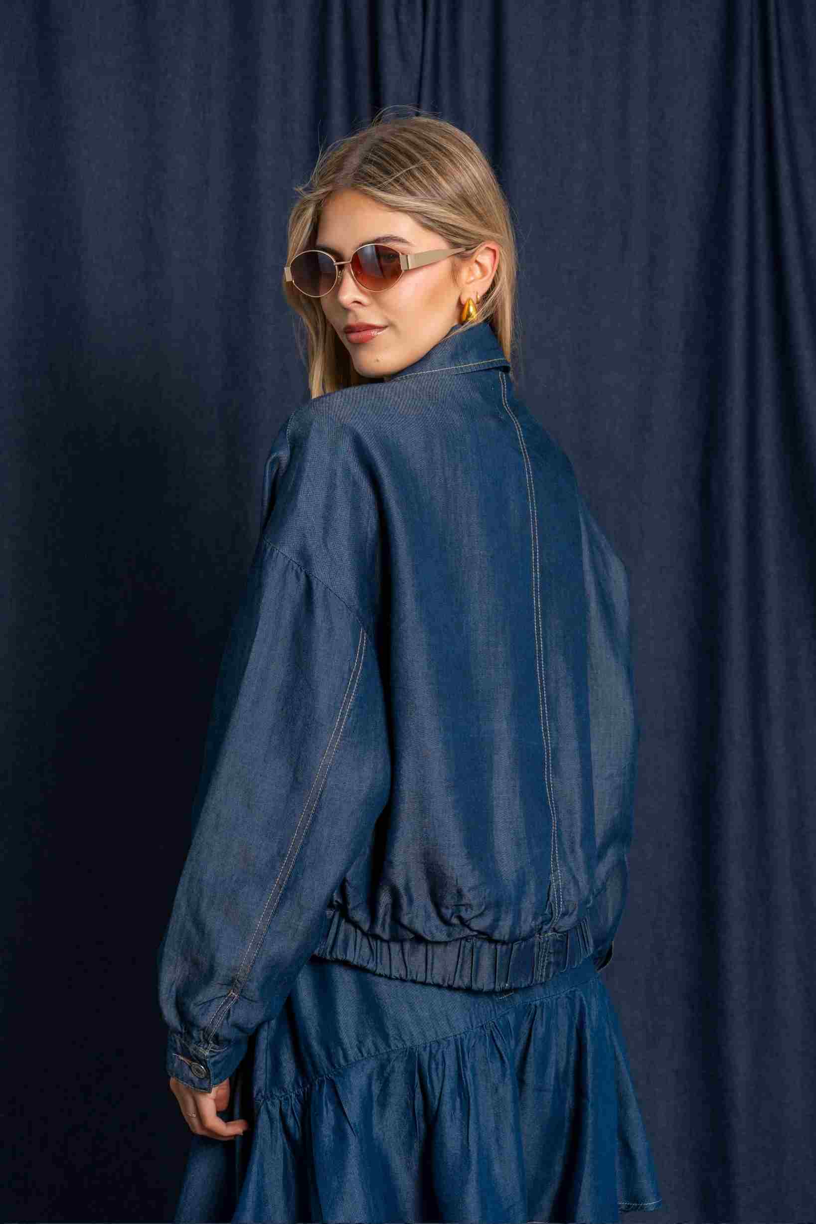 CHAQUETA BOMBER CHAMBRAY B-M 8047.