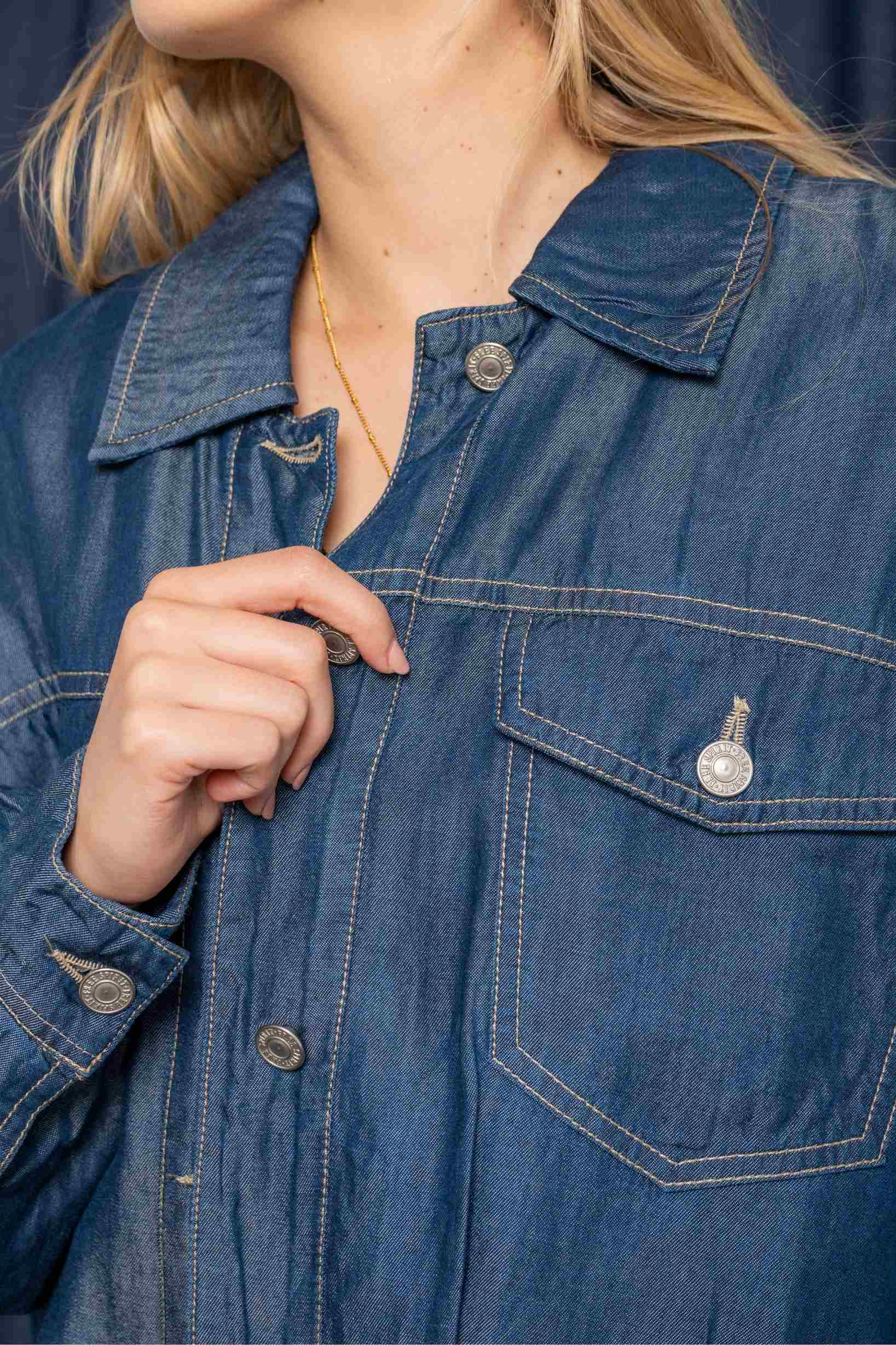 CHAQUETA BOMBER CHAMBRAY B-M 8047.