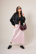CHAQUETA BOMBER SATIN R-F 8704 - Kliquea