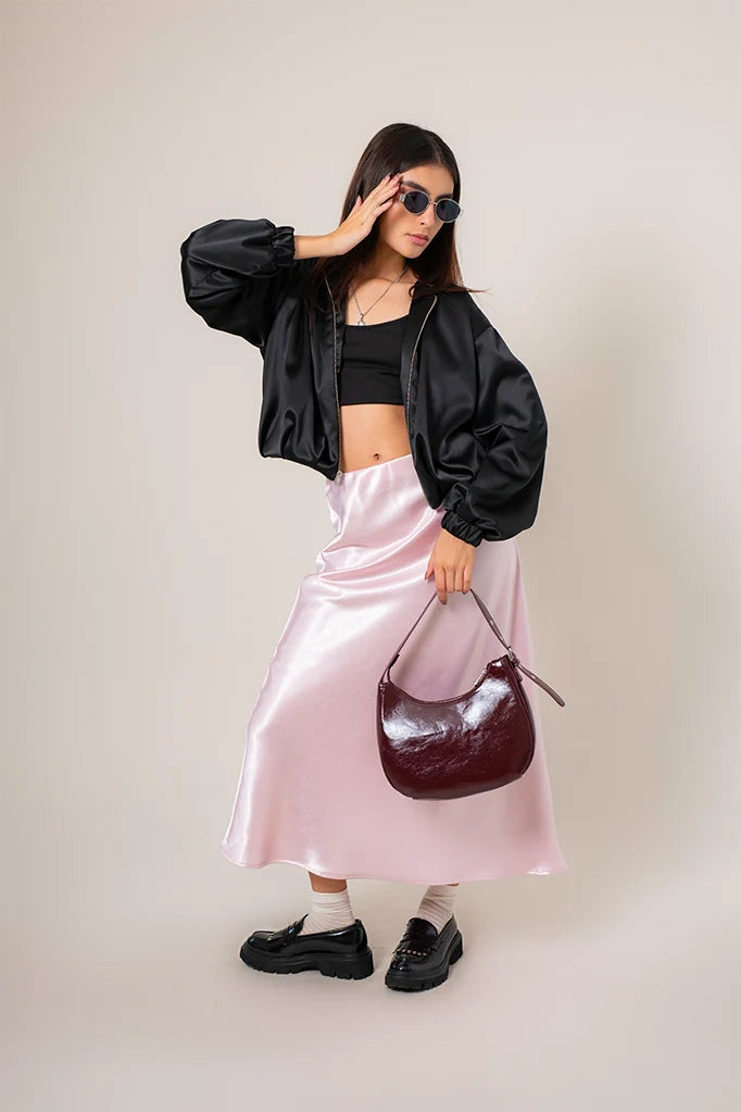CHAQUETA BOMBER SATIN R-F 8704 - Kliquea