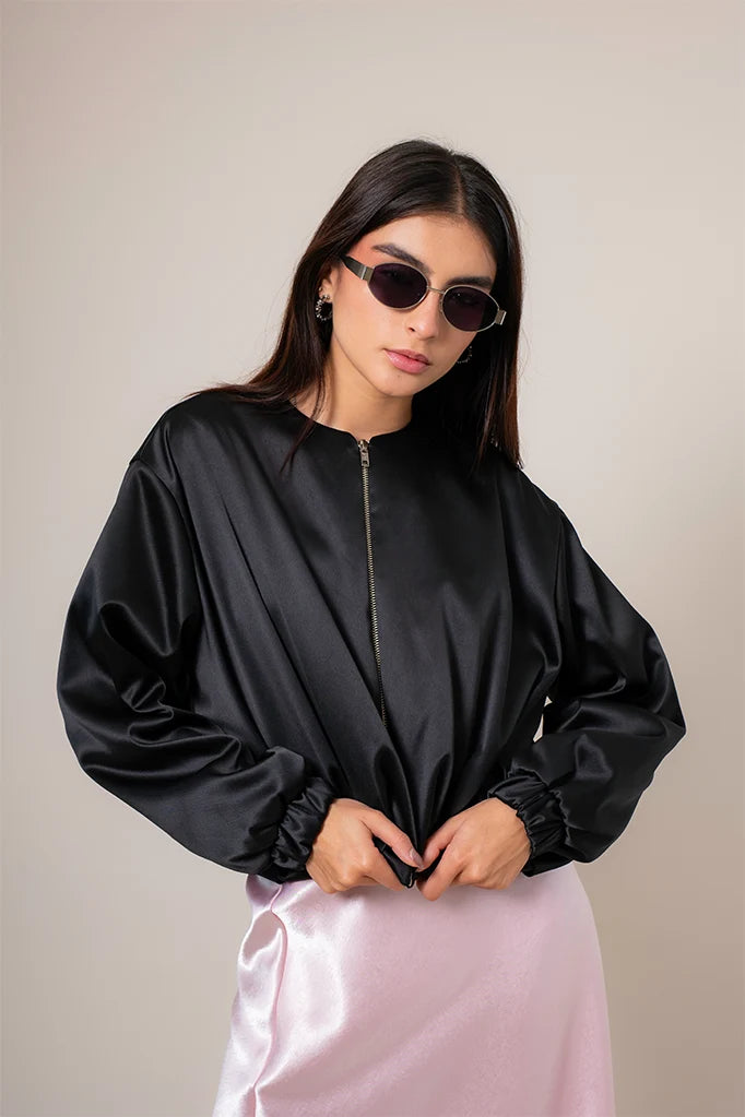 CHAQUETA BOMBER SATIN R-F 8704 - Kliquea