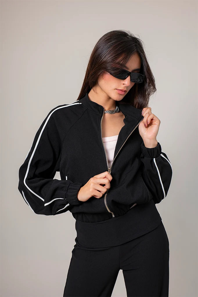 CHAQUETA CUELLO ALTO B-F 8575 - Kliquea