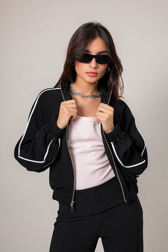 CHAQUETA CUELLO ALTO B-F 8575 - Kliquea