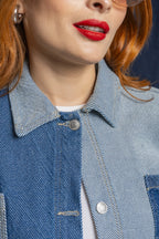 CHAQUETA DENIM PATCHWORK B-M 7553.