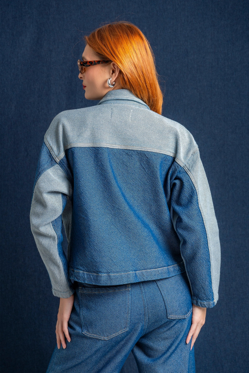 CHAQUETA DENIM PATCHWORK B-M 7553.