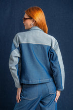 CHAQUETA DENIM PATCHWORK B-M 7553.