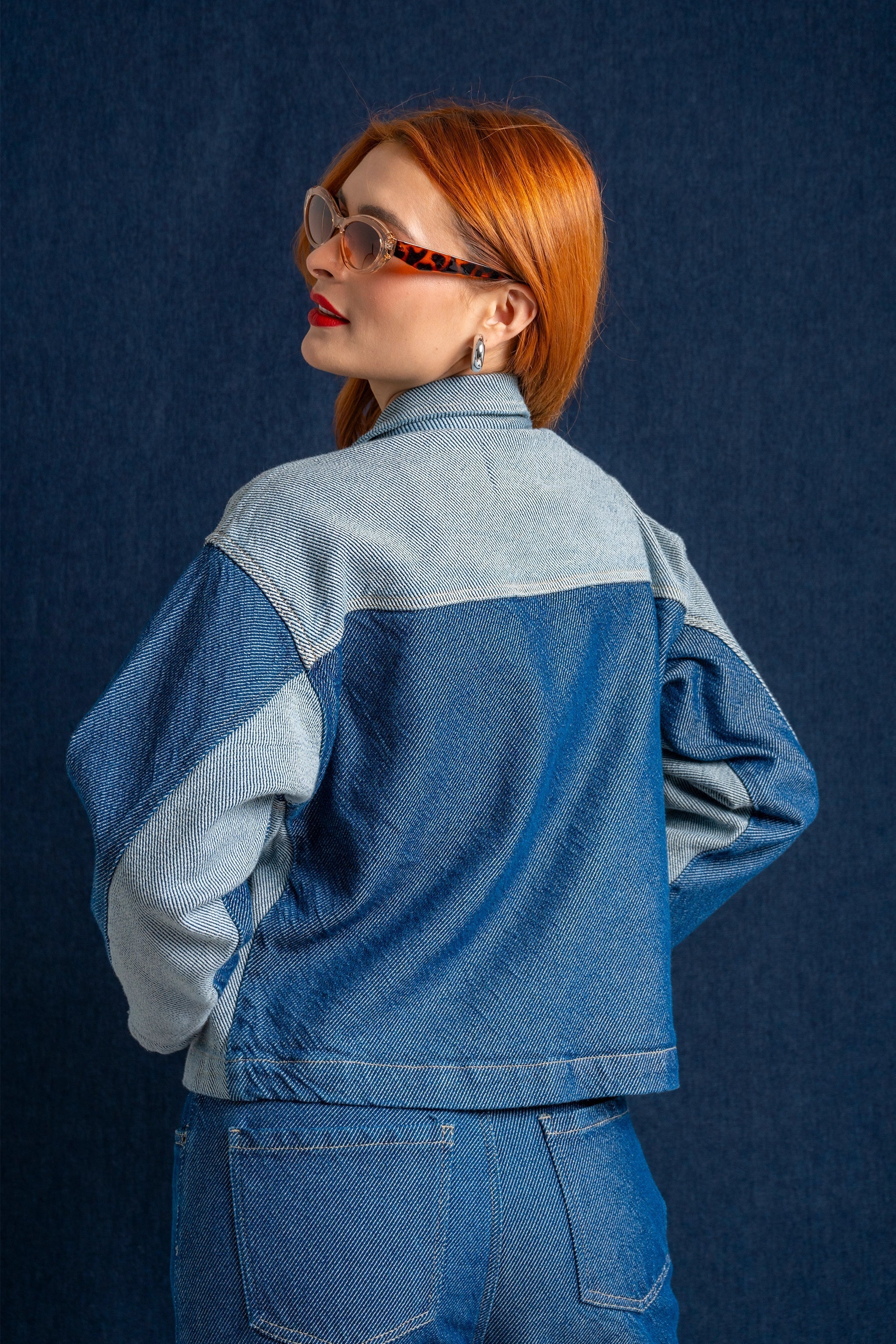 CHAQUETA DENIM PATCHWORK B-M 7553.
