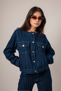 CHAQUETA DENIM RAYAS B-F 8580.