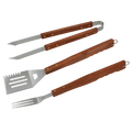 SET 3 PZ UTENSILIOS MADERA P/BBQ