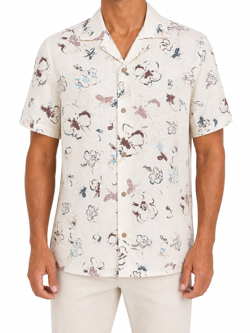 Camisa Carven Mangas Cortas Estampada para Caballeros