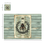 Individuales Reversibles set de 6 rectangular 41*27 cm + 6 Portavasos Caballito Mar