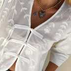 ivory embroidered shirt semi-fitted silhouette back view