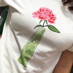 graphic ivory knit top lifestyle shot full length