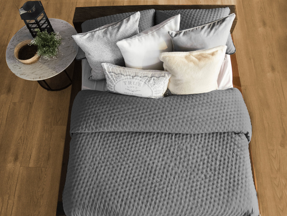 Set  Duvet Toronto Gris - Ocean Blue Home