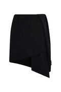 Falda seda imperial negro