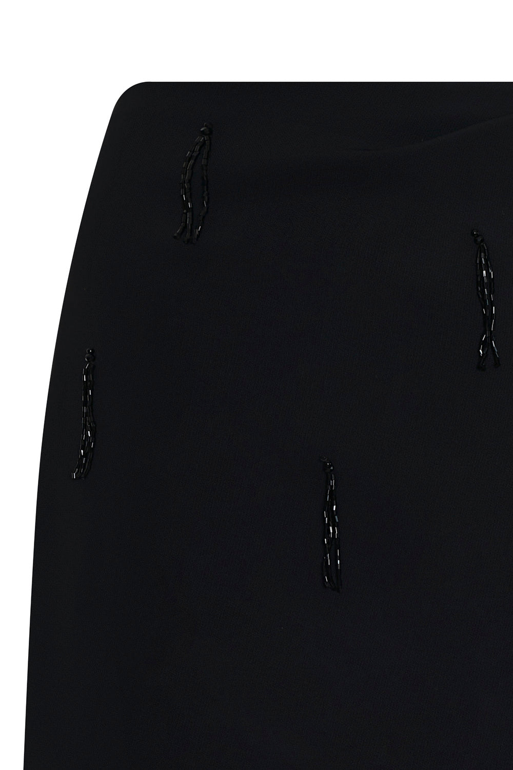 Falda seda imperial negro